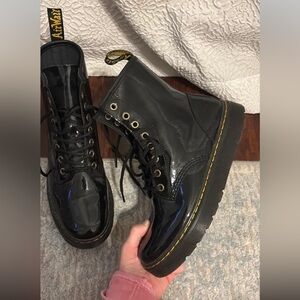 Glossy Doc Martin Combat Boots